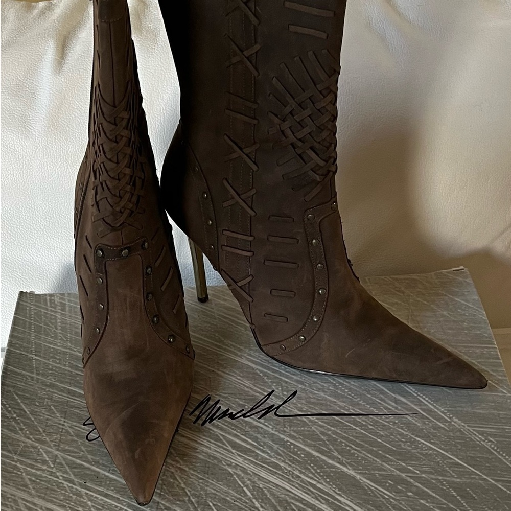 Steve Madden Heroic Distressed Brown Calf Boots size 10 (Gently Used)